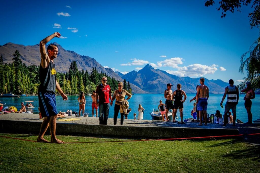 deporte en primavera - slackline