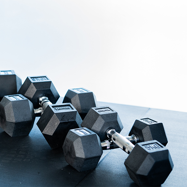 Set de mancuernas Taurus Hexagon TPE para hacer sentadillas